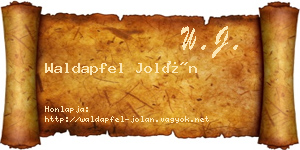 Waldapfel Jolán névjegykártya